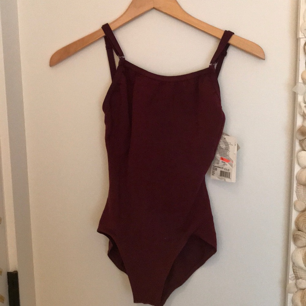 Capezio burgundy leotard
